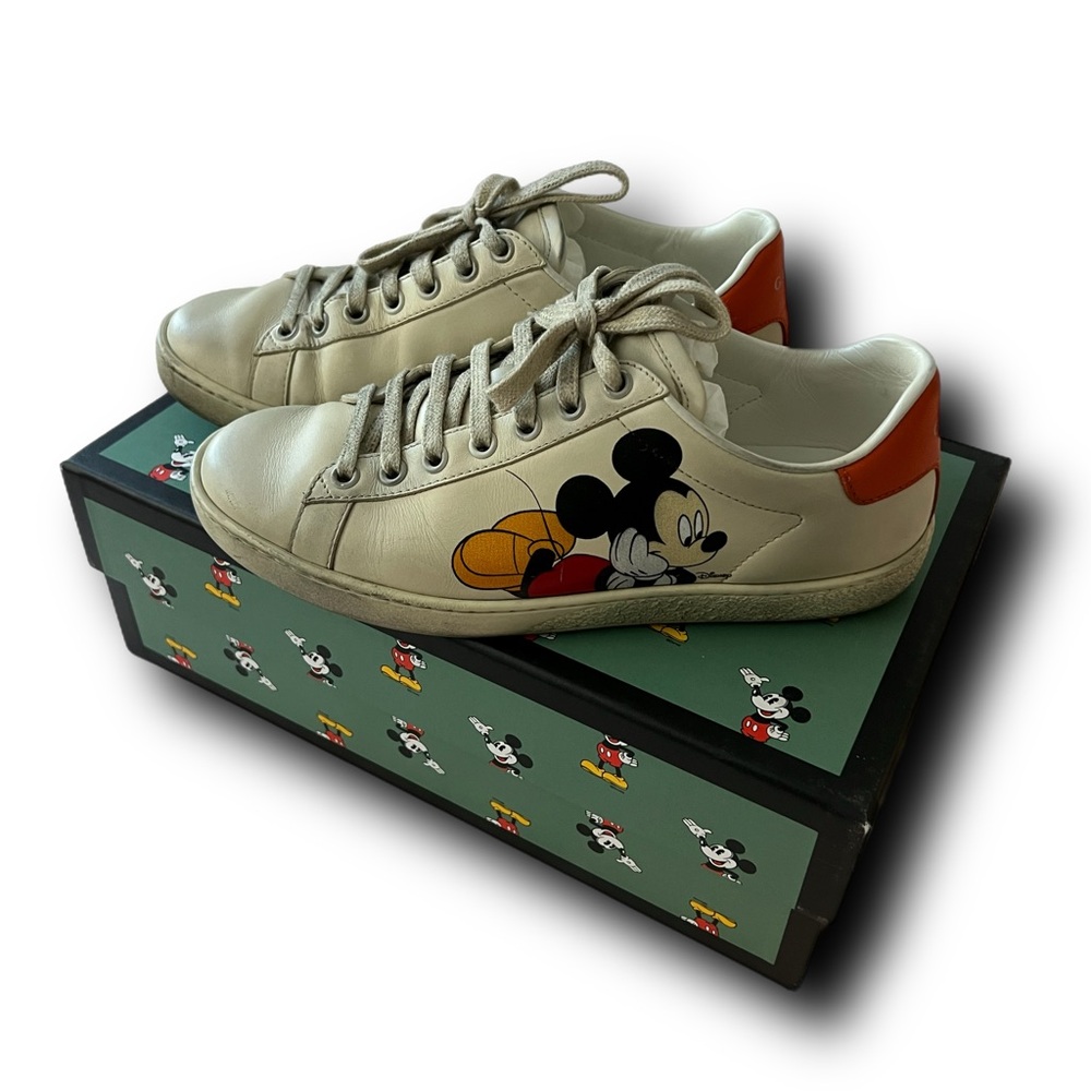 COPY - GUCCI X DISNEY Miro Soft Calfskin Mickey Mouse Print Womens